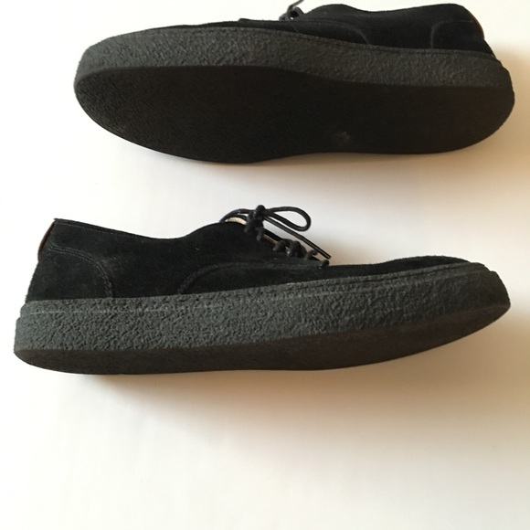 FRED PERRY Black Suede Sneaker Men Size 7.5 - Picture 5 of 5